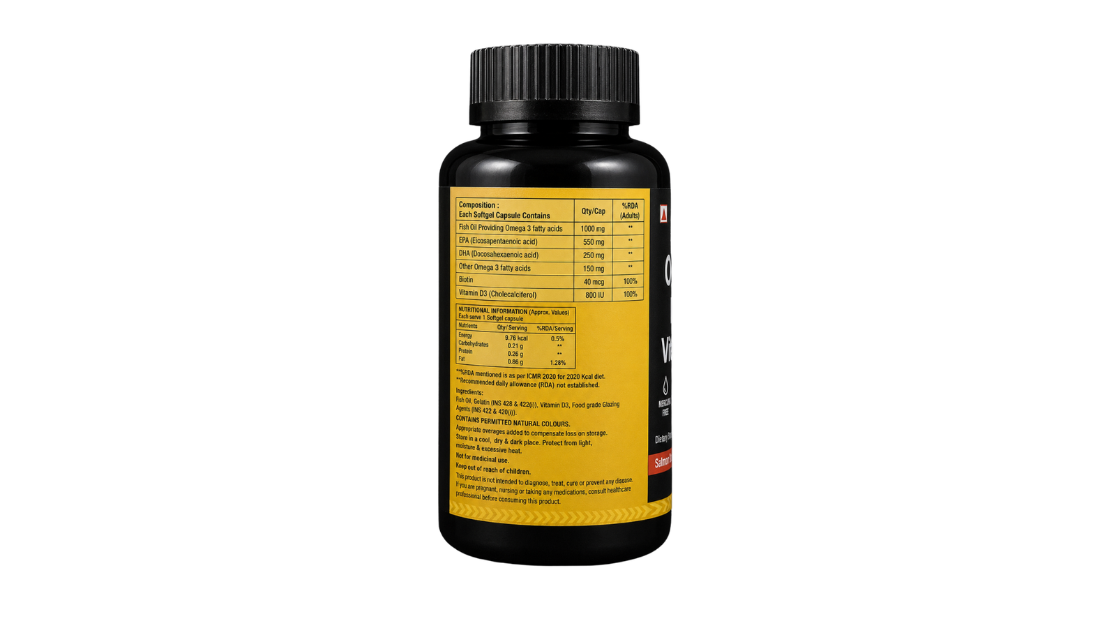 ClearCut Omega 3 Biotin Vitamin D3 – 60 Capsules - Image 3