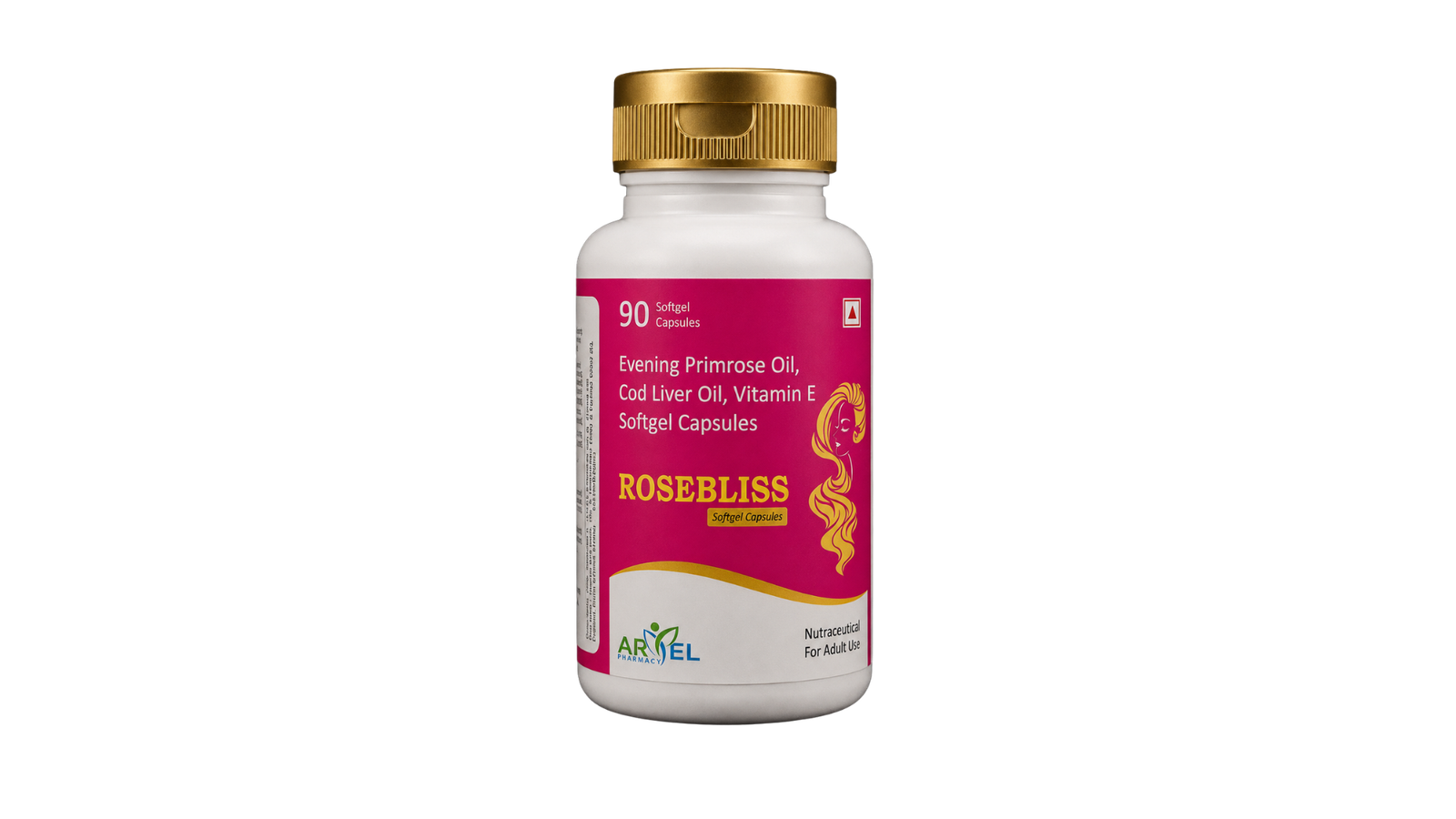 Rosebliss Evening Primrose Oil, Cod Liver Oil & Vitamin E Softgel Capsules – 90 Capsules